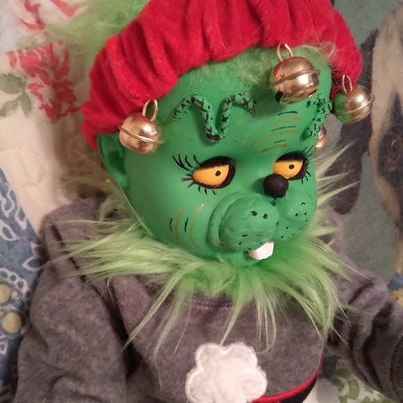 Christmas Grinch Baby Doll Decor - Picture 2 of 8